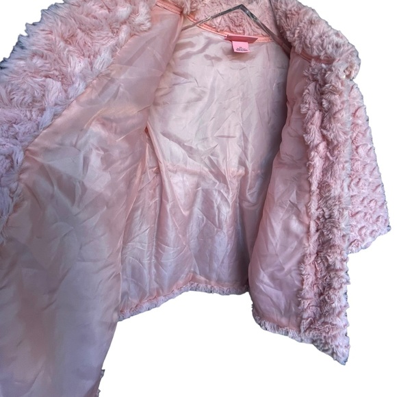 Juicy Couture Kids Pink Plush Soft Pink Faux Fur Jacket Coat Cozy Warm Size 4T - Picture 5 of 10